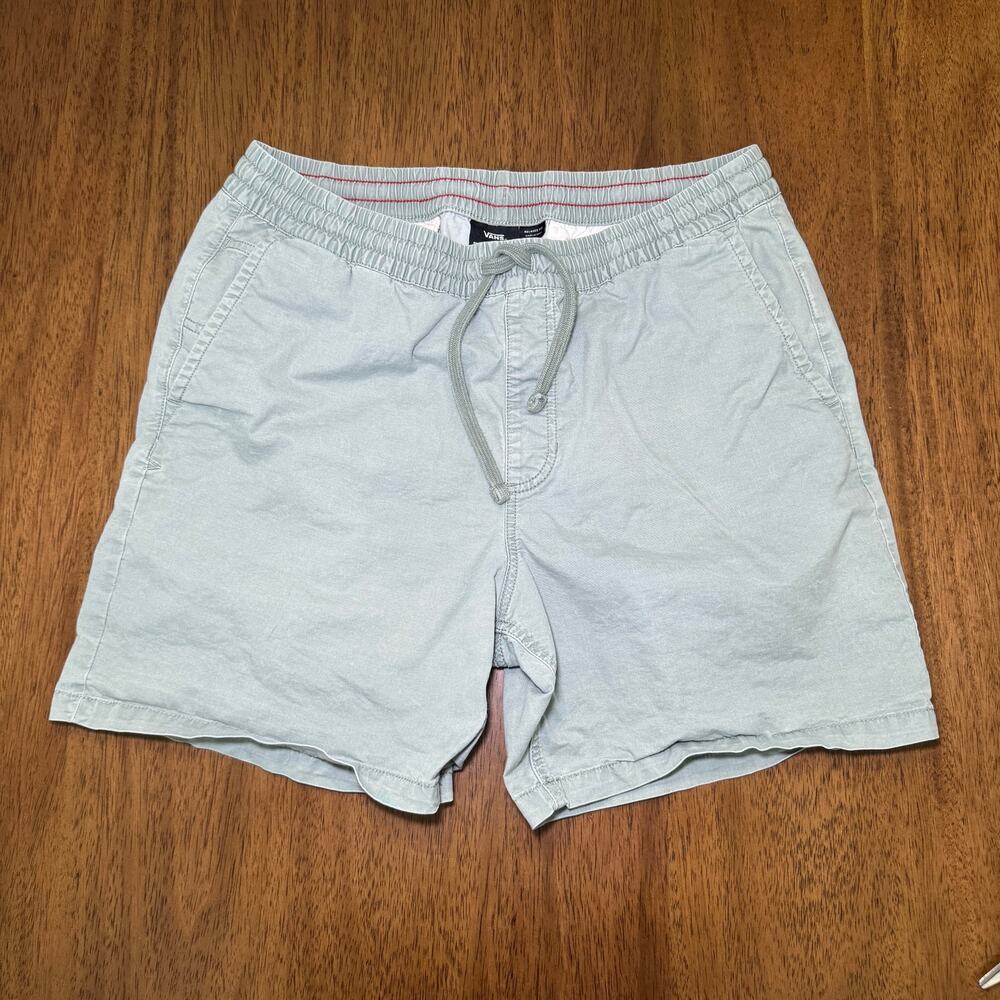 Vans Range Elastic Shorts Mens Large Light Sage Green Relaxed Fit Drawstring